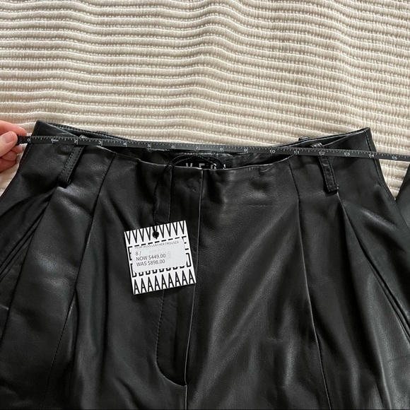 Veda Bess Black Leather Trousers - Picture 4 of 9